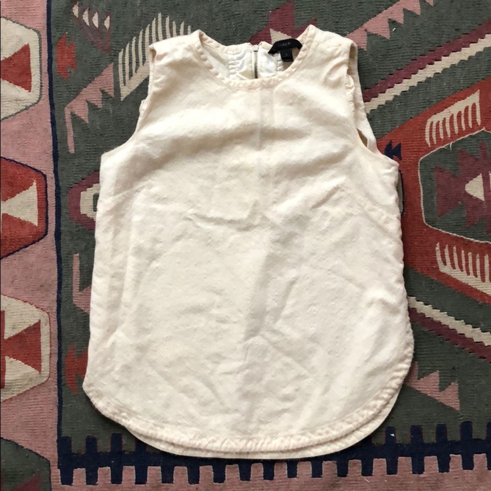 JCrew zip back wool tank top